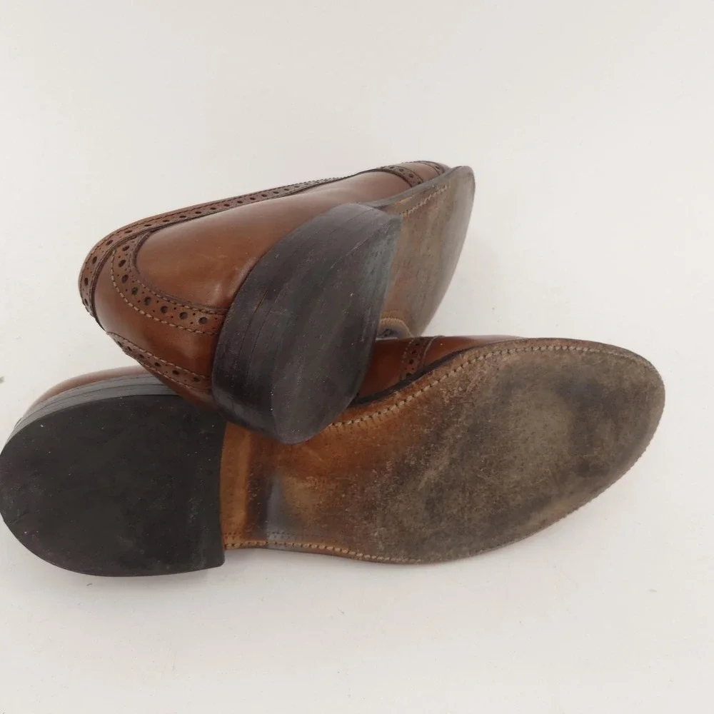 Allen‎ Edmonds Harvard Brown Leather Brogue Tassel Loafers Men's Size 10 C